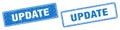 Update stamp set. update square grunge sign Royalty Free Stock Photo