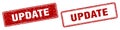 Update stamp set. update square grunge sign Royalty Free Stock Photo