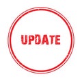 update stamp on white Royalty Free Stock Photo
