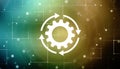 Update System Upgrade Software version technology concept Update icon with binary codes Royalty Free Stock Photo