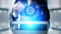 Update System Upgrade Software version technology concept on virtual screen.