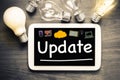Update on Tablet Royalty Free Stock Photo