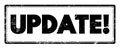 Update text stamp, technology concept background Royalty Free Stock Photo