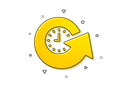 Update time icon. Refresh watch sign. Vector