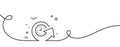 Update time line icon. Refresh watch sign. Continuous line with curl. Vector Royalty Free Stock Photo