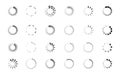 Updated progress circle bar set icon vector. Loader symbol button. Load progress bar for app, websites, UI Royalty Free Stock Photo