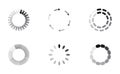 Updated progress circle bar set icon vector. Loader symbol button. Load progress bar for app, websites, UI Royalty Free Stock Photo