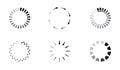 Updated progress circle bar set icon vector. Loader symbol button. Load progress bar for app, websites, UI Royalty Free Stock Photo