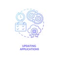 Updating applications concept icon
