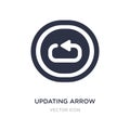 updating arrow icon on white background. Simple element illustration from UI concept