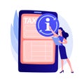 Updating financial information vector concept metaphor