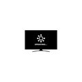 Updating, Loading process in computer screen icon isolated on white background Royalty Free Stock Photo