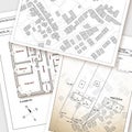 Updating public cadastral digital databases and information about land registry - concept image with an imaginary cadastral map