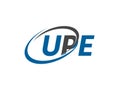 UPE letter creative modern elegant logo design Royalty Free Stock Photo