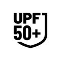 UPF icon. Ultraviolet Protection Factor sign. Ultra violet sunrays protection symbol. Vector illustration Royalty Free Stock Photo
