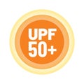 UPF icon. Ultraviolet Protection Factor sign. Ultra violet sunrays protection symbol. Vector illustration