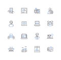 Upgradation line icons collection. Enhancement, Advancement, Improvement, Refinement, Progress, Modernization