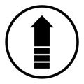 Upgrade icon on white background. flat style. upgrade icon for your web site design, logo, app, UI. black symbol. arrow up sign