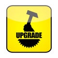 Upgrade sign isolated on white background