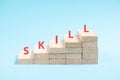 Upgrade skill, career path and development strategy, goal to upskill, business, education, knowledge is power, progress, wisdom Royalty Free Stock Photo