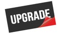 UPGRADE text on black red sticker stamp