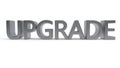 Upgrade text on a white background, 3d rendering