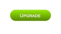 Upgrade web interface button green color, software installation, program update Royalty Free Stock Photo