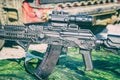 The upgraded Kalashnikov AK47 assault rifle with tactical accessories