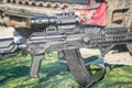 The upgraded Kalashnikov AK47 assault rifle with tactical accessories