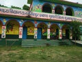 An upgraded middle - school building in India