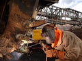 Upgrading buckets and teeth on a Coal mine dredge-Loy Yang Power station