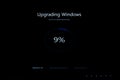 Upgrading windows percentage during the upgrade to Windows 10 Royalty Free Stock Photo