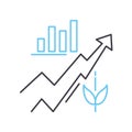 upgrowth line icon, outline symbol, vector illustration, concept sign Royalty Free Stock Photo