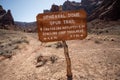 Upheaval Dome Sign Points Hikers Royalty Free Stock Photo