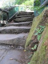 Uphill struggle on uneven steps Royalty Free Stock Photo