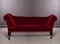 Upholstered chesterfield sofa Royalty Free Stock Photo