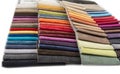 Upholstery color samples on the white background. Royalty Free Stock Photo