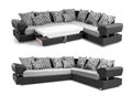 Upholstery sofa corner set with pillows isolated with clipping path Royalty Free Stock Photo