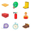 Upkeep icons set, cartoon style Royalty Free Stock Photo