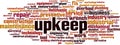 Upkeep word cloud Royalty Free Stock Photo