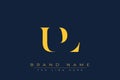 UPL abstract letter logo design Royalty Free Stock Photo