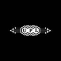 UPL letter logo design on black background Royalty Free Stock Photo