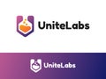Unite Labs Logo Design Royalty Free Stock Photo