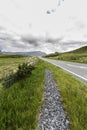 Upland road through moorland in Eryri or Snowdonia national Park, Wales