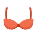 Uplift bra icon flat isolated vector