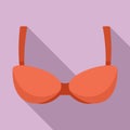 Uplift bra icon, flat style