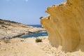 Uplifted wavecut notch on Crete, Greece Royalty Free Stock Photo