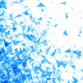 Abstract Blue Triangle Cascade Royalty Free Stock Photo