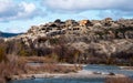 Upliscikhe , The Unesco ancient cave since Iron age in Gori , Georgia Royalty Free Stock Photo