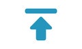 Upload arrow icon. Files uploading icon. Vector isolated illustration